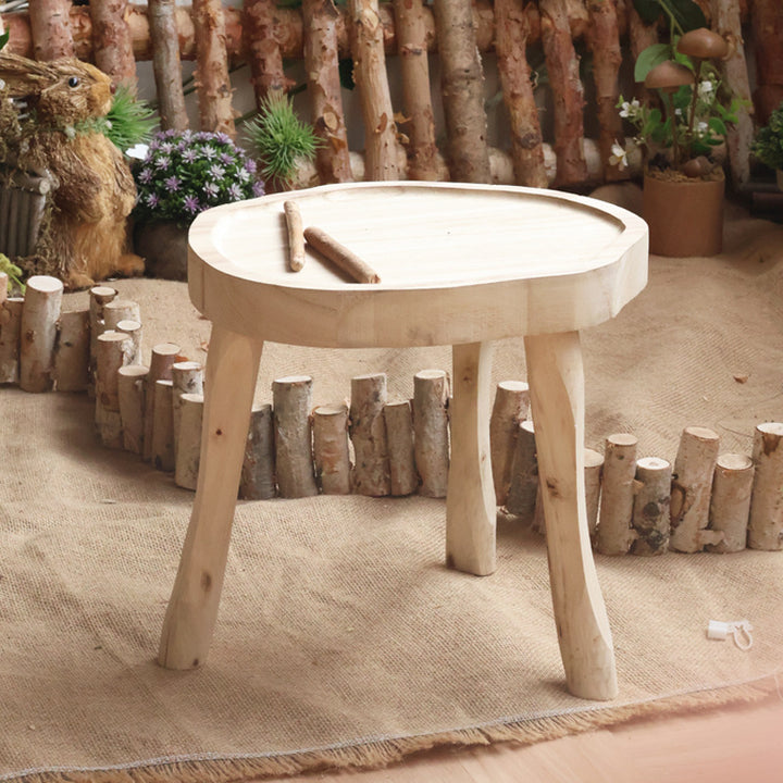 Modern wooden footstool