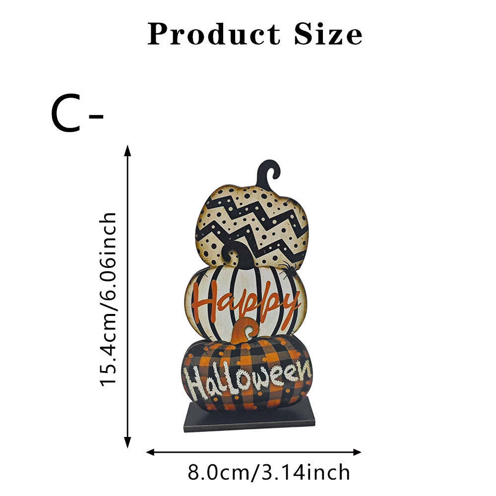 Halloween decoration figure with stacked pumpkins