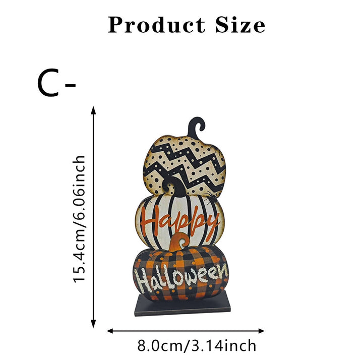 Halloween decoration figure with stacked pumpkins