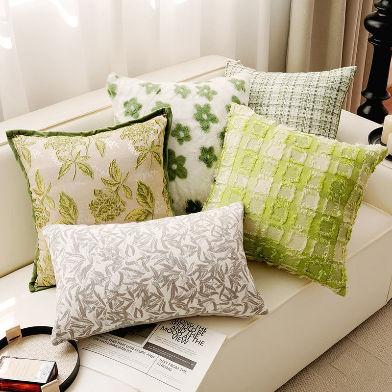 Botanical Patterned Soft Decorative Pillow