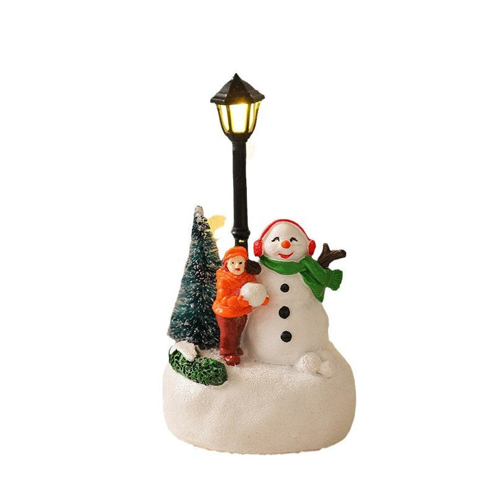 Illuminated Christmas figure with Christmas tree