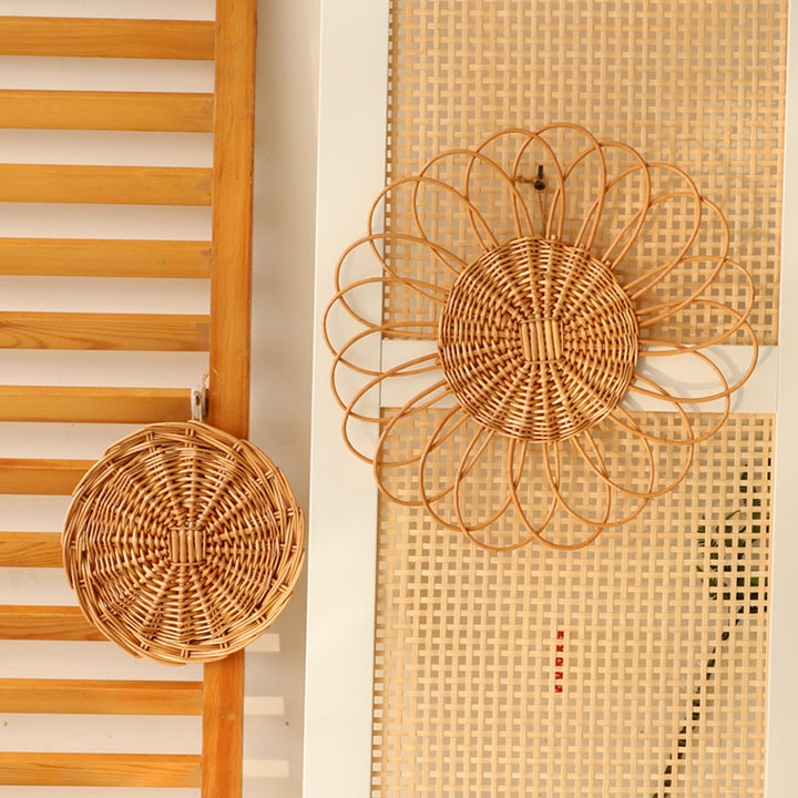 Decorative Wall Plate Made of Woven Rattan