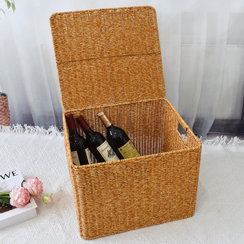 Woven Storage Cube with Lid