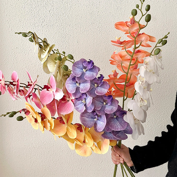 Elegant Faux Orchid Floral Stem