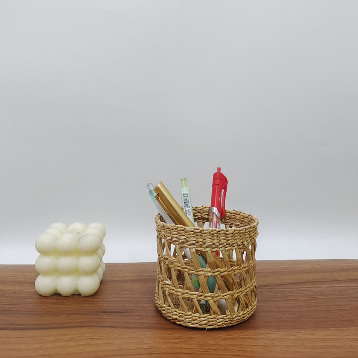Handmade Natural Fiber Decorative Basket