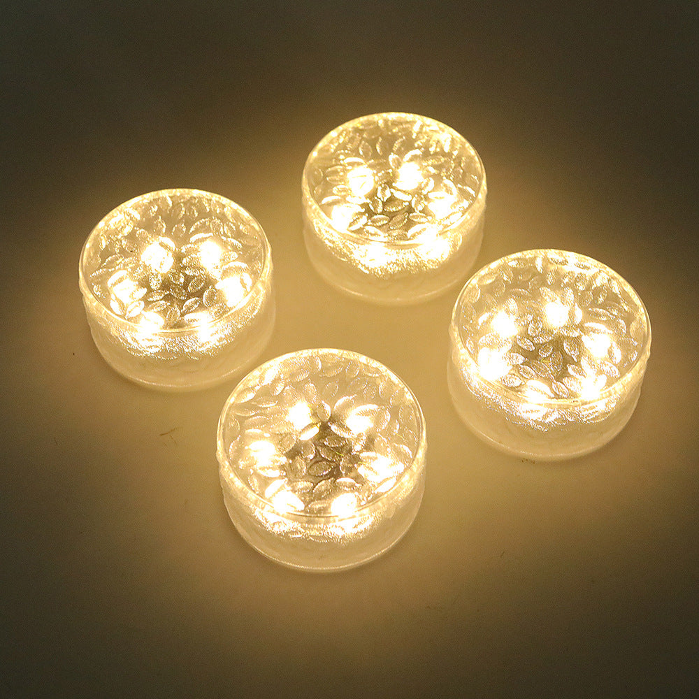 Solar Textured Glass Garden Path Lights