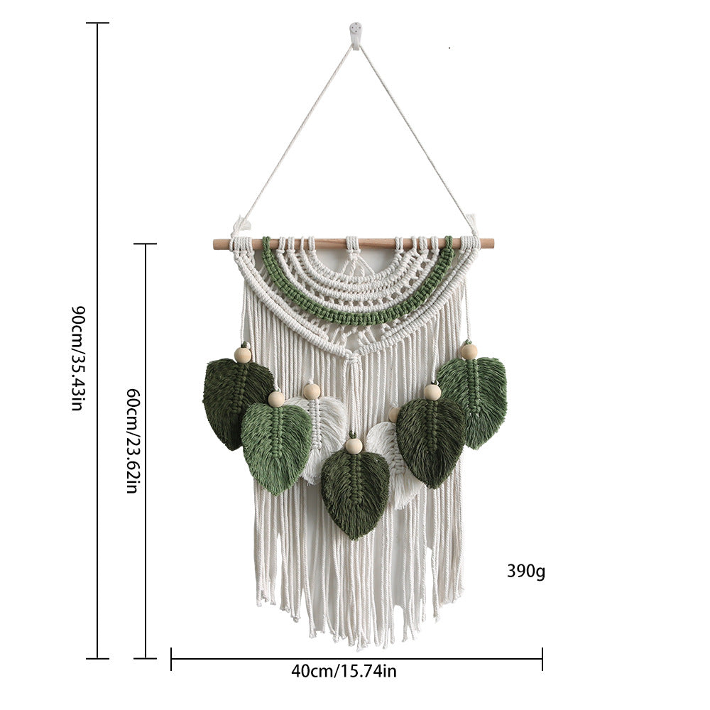 Macrame Wall Decoration with Leaf Design