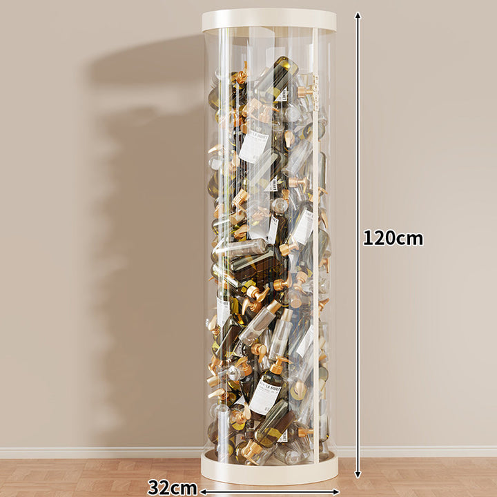 Tall Clear Acrylic Vertical Display Cylinder for Mini Perfume & Sample Bottle Collection