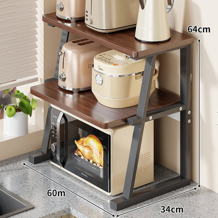 Stacking Countertop Microwave and Appliance Shelf Organizer