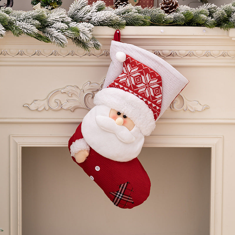 Festive Christmas stocking with nostalgic design