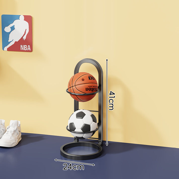 Multi-Tier Vertical Sports Ball Storage Rack with Wall-Mount Option