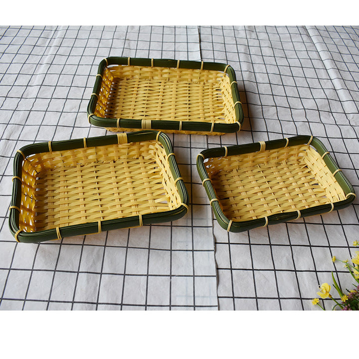 Handcrafted Woven Storage Tray Set