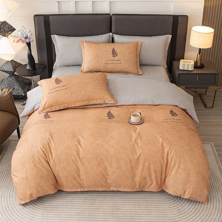 Nature-Inspired Botanical Print Duvet Cover Set