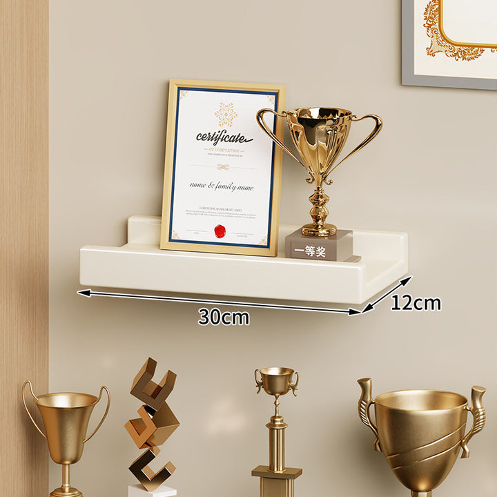 Wall-Mounted Floating Display Shelf Lacquered High-Gloss MDF