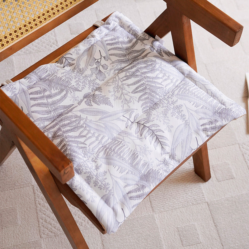 Floral-Patterned Chair Cushion