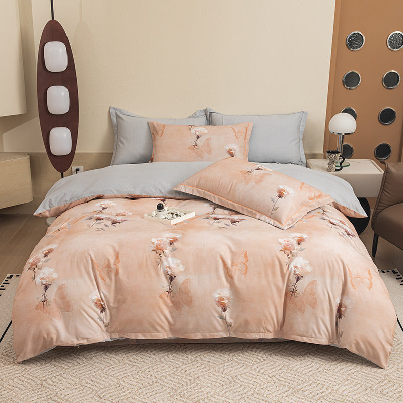 Nature-Inspired Botanical Print Duvet Cover Set