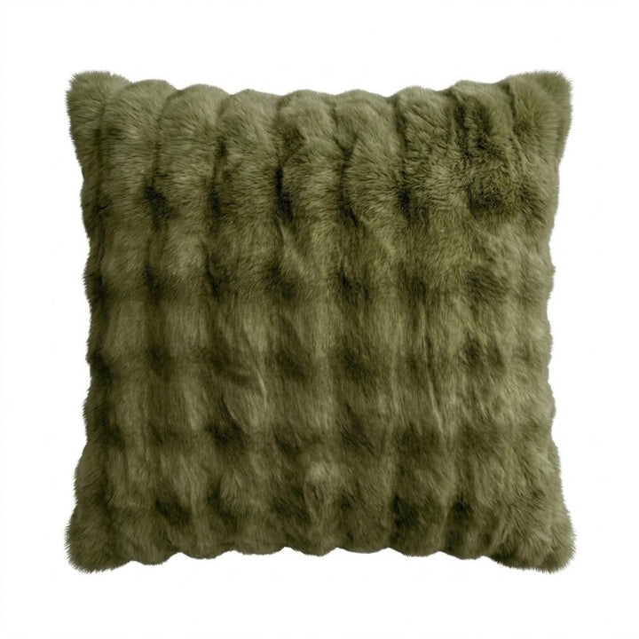 Plush Faux Fur Decorative Pillow