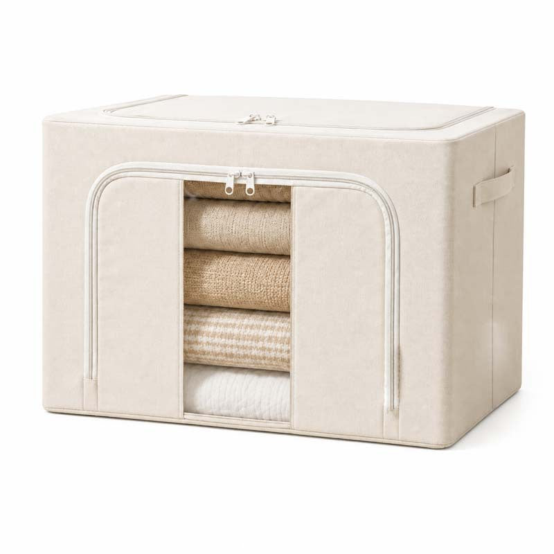 Multi-Functional Soft Fabric Storage Ottoman