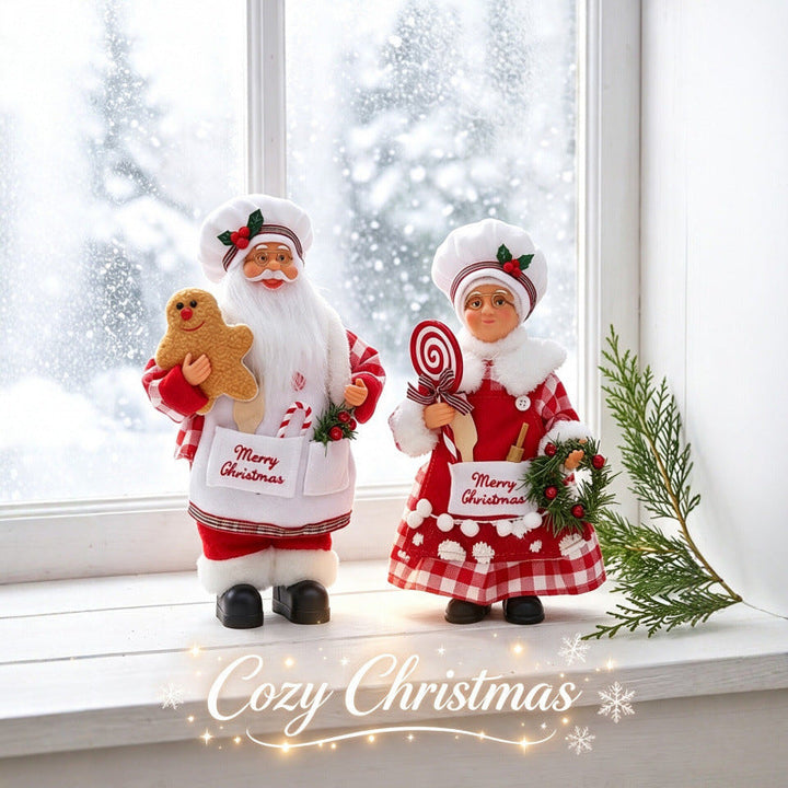 Nostalgic Santa Claus figure with gingerbread cookie mold