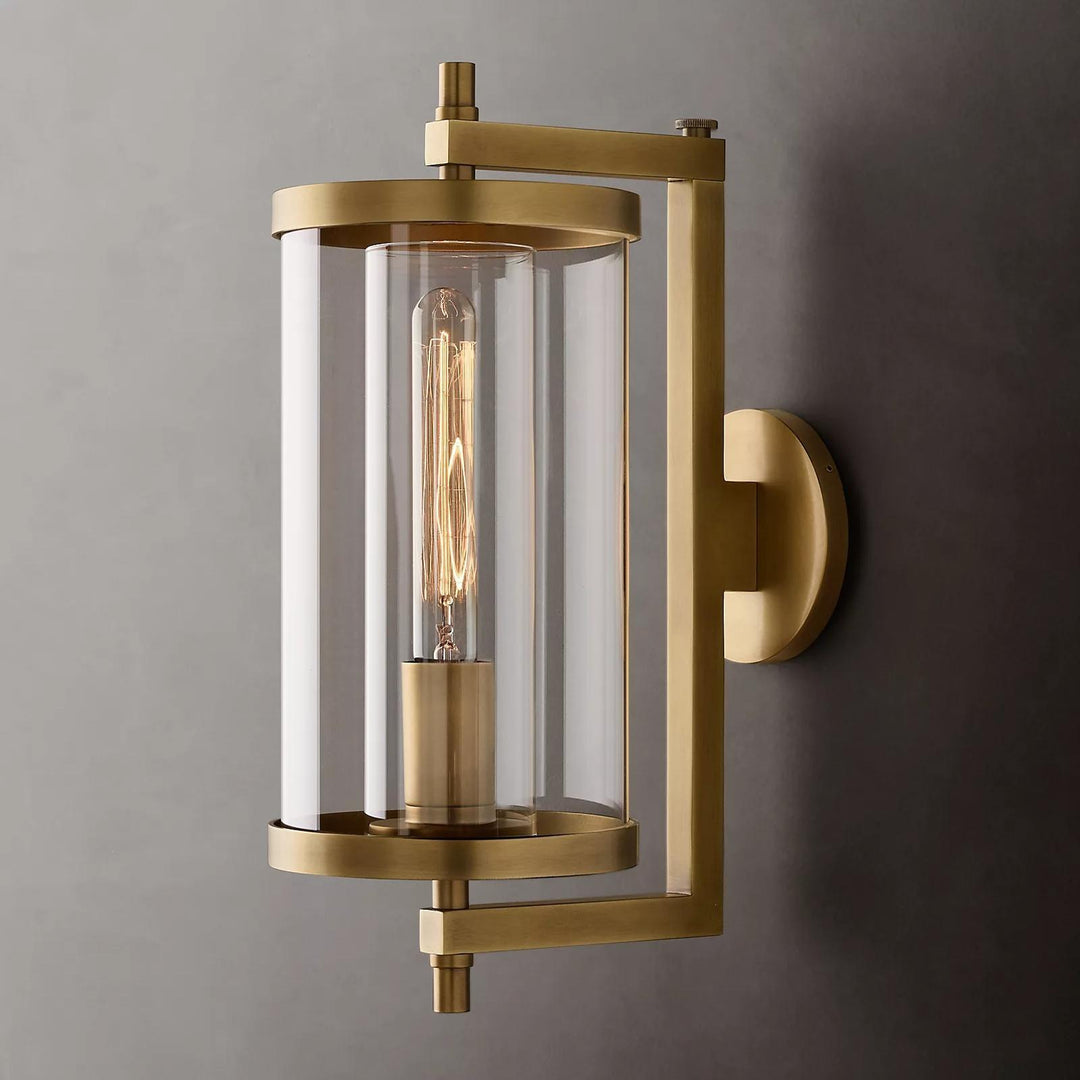 Vintage Industrial Clear Glass Wall Sconces