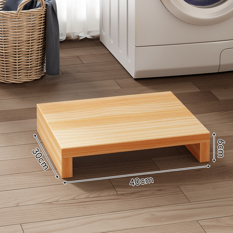 Low-Profile Solid Wood Appliance Riser Platform