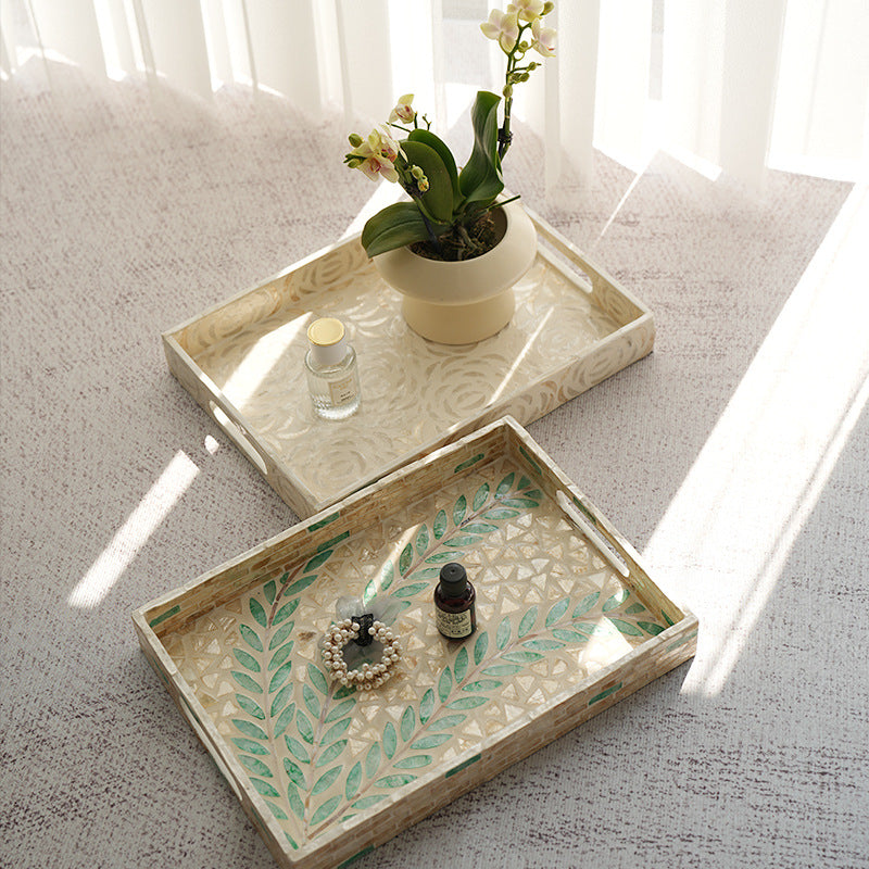 Elegant Serving Plate with Floral Relief Design