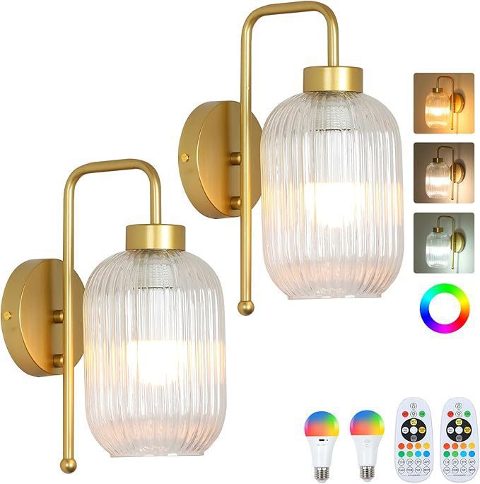 Elegant Glass Wall Lamp with Adjustable Lighting