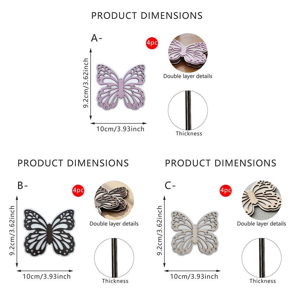 Decorative Butterfly Wooden Figure