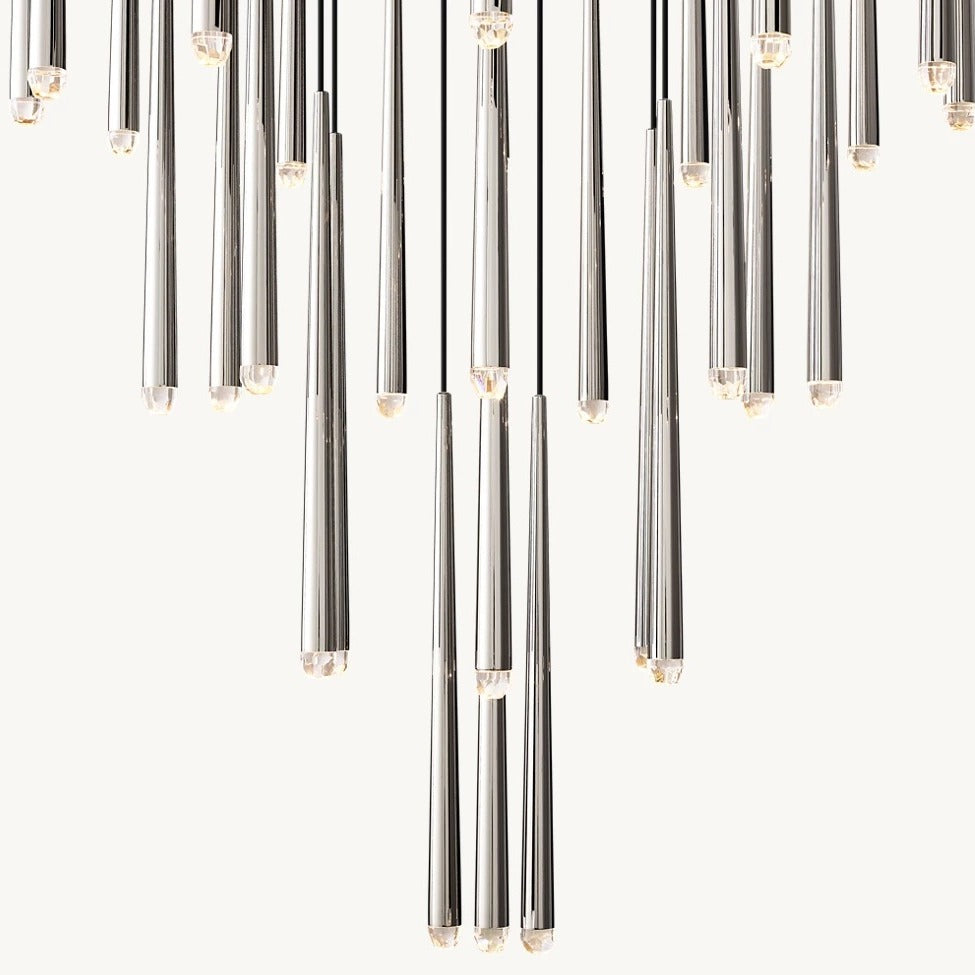 Hanging pipe pendant light