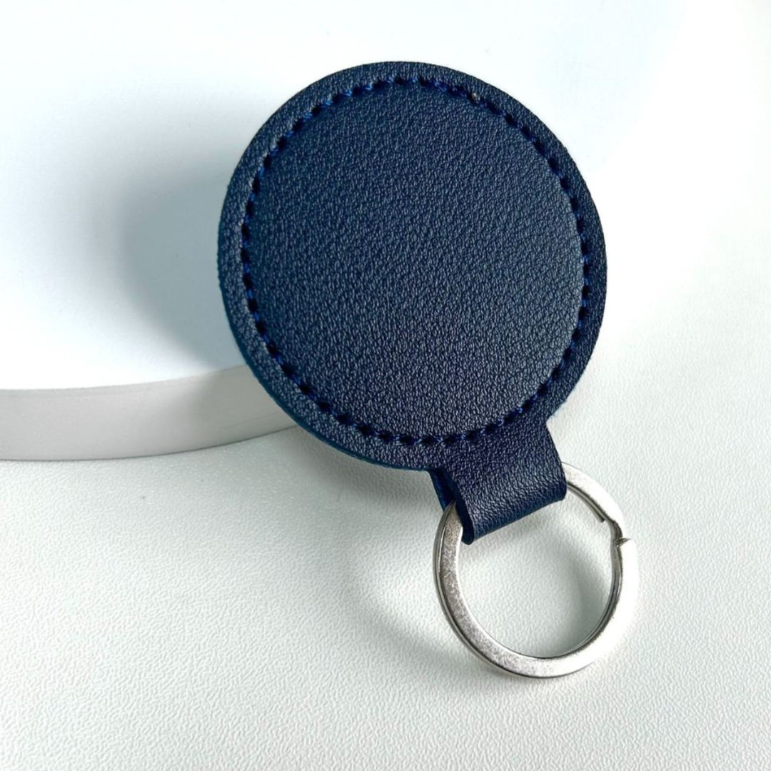 Round Leather Keyring