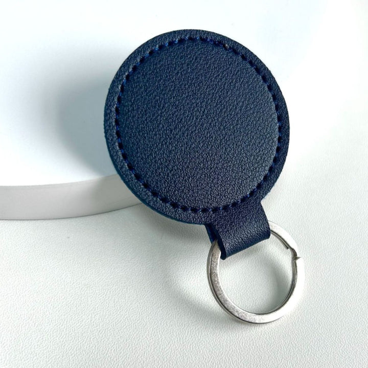 Round Leather Keyring