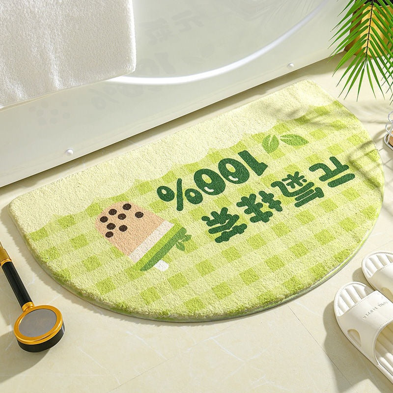 Floral Print Bathroom Mat for Home
