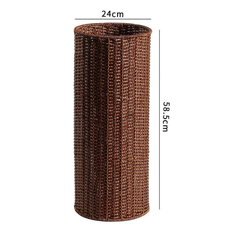 Handwoven Decorative Storage Cylinder