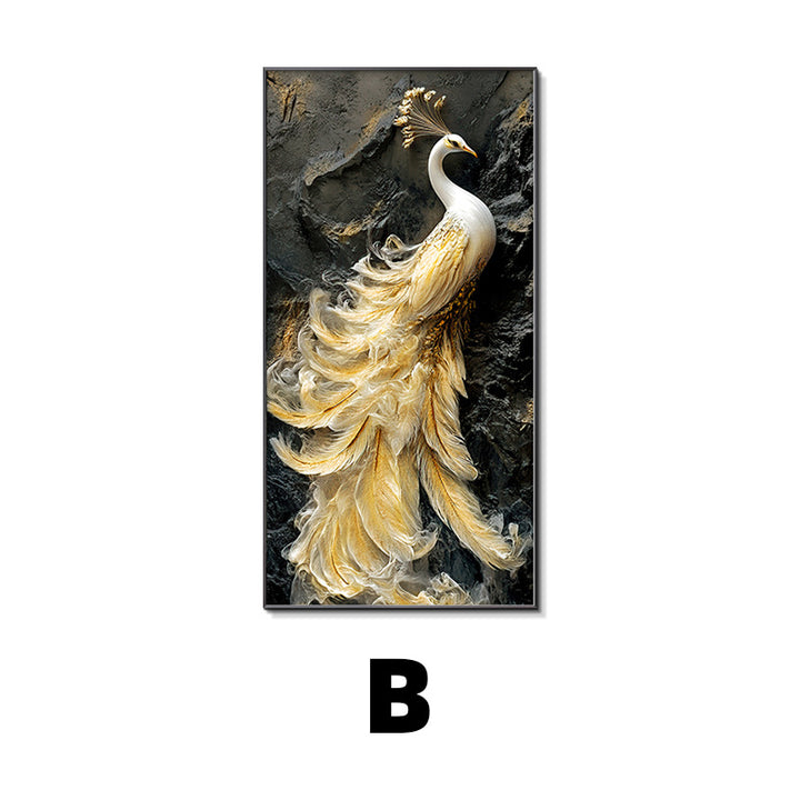 Elegant Framed Peacock Art Print