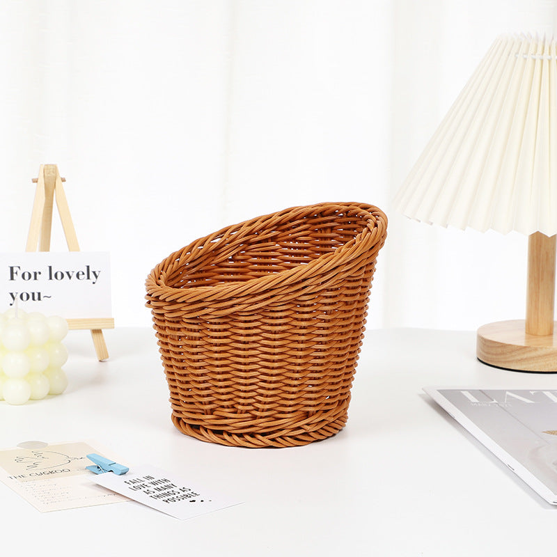 Decorative Woven Round Basket