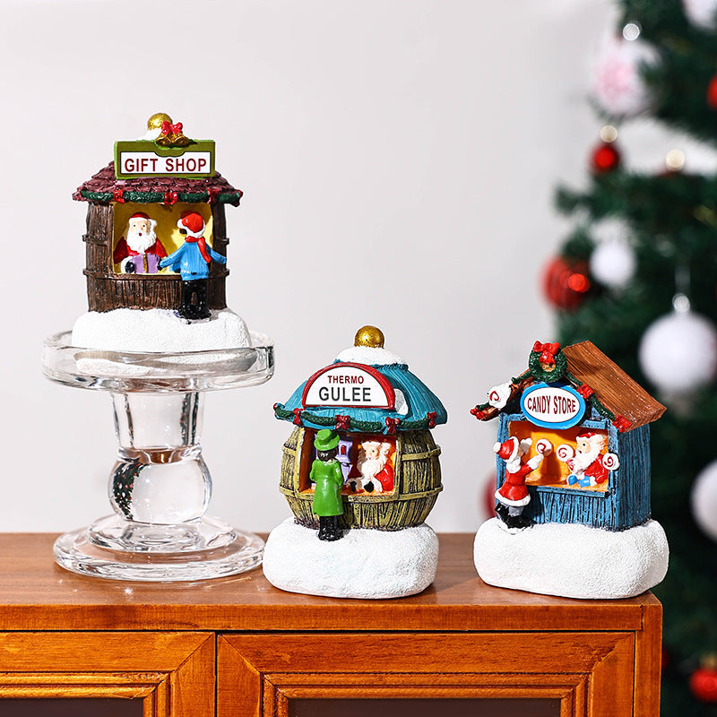 Illuminated Christmas village decoration