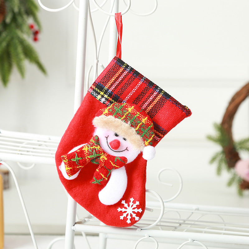 Festive Christmas stocking with reindeer motif