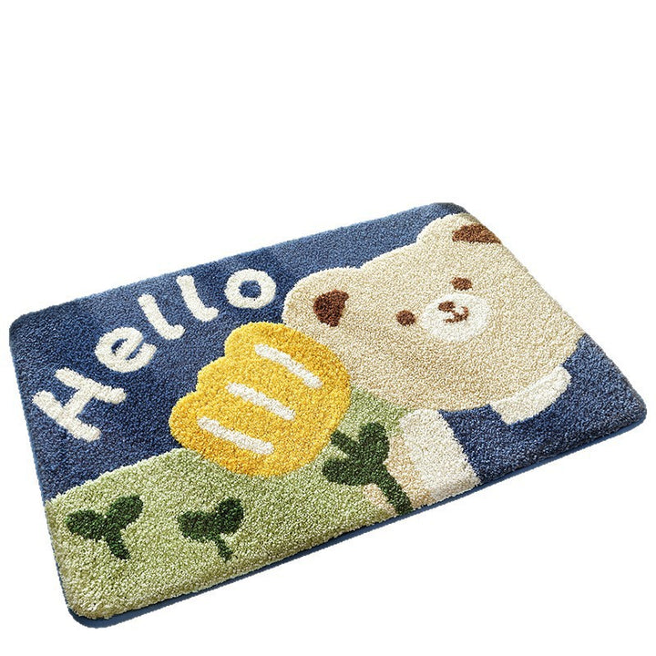 Cat-Themed Plush Bath Mat
