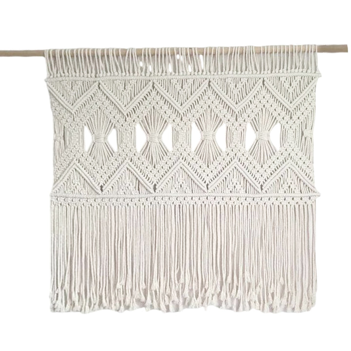 Macrame Wall Tapestry with Elegant Fringe