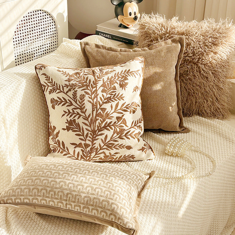 Embroidered Decorative Throw Pillow