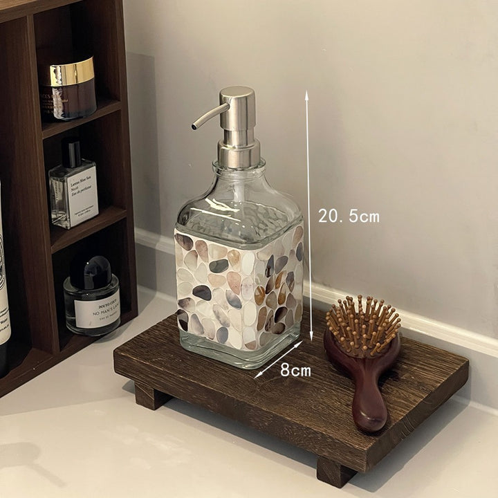 Artistic Glass Soap Dispenser Set