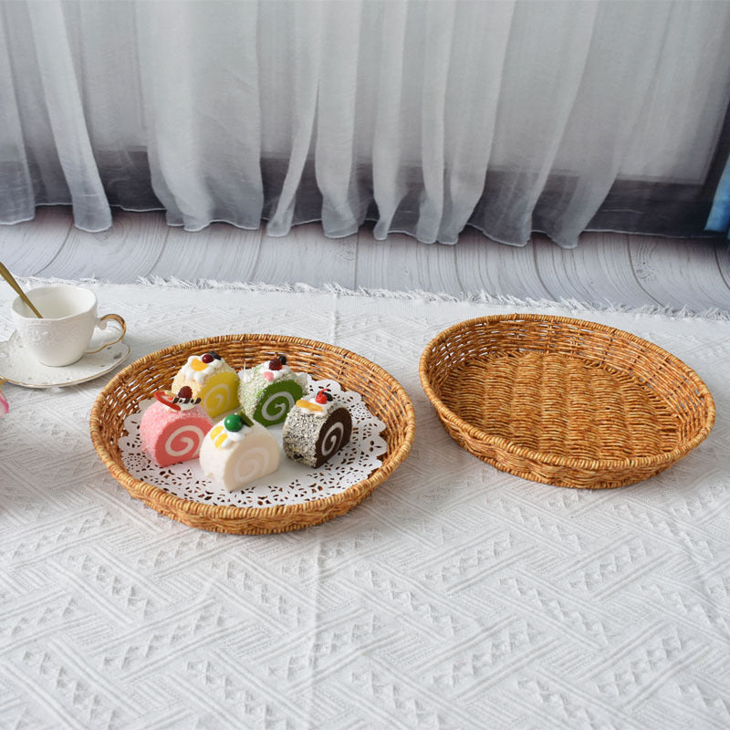 Leaf-Shaped Woven Serving Platter