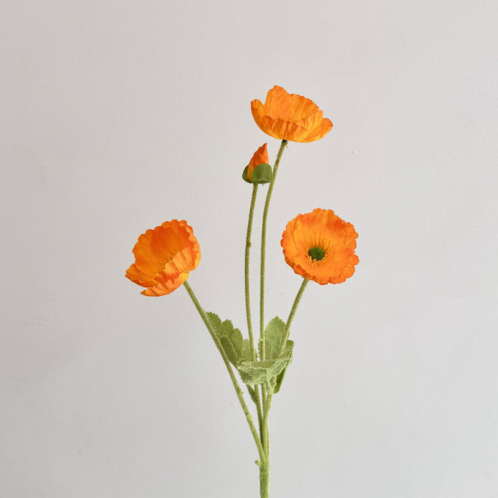 Realistic Poppy Floral Stem for Flower Arrangements