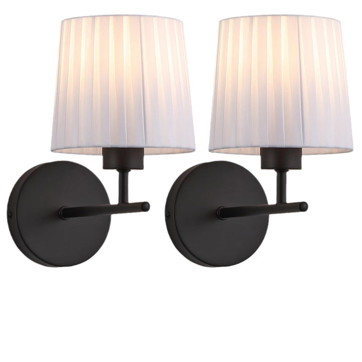 Elegant pleated umbrella wall lamp
