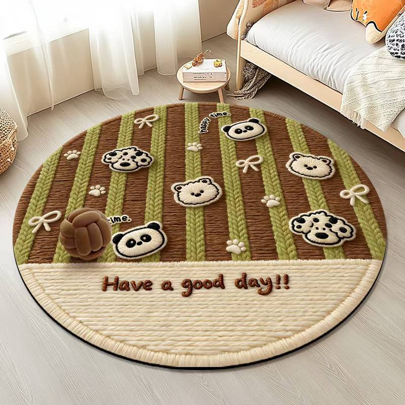 Cute Cartoon-Themed Plush Area Rug