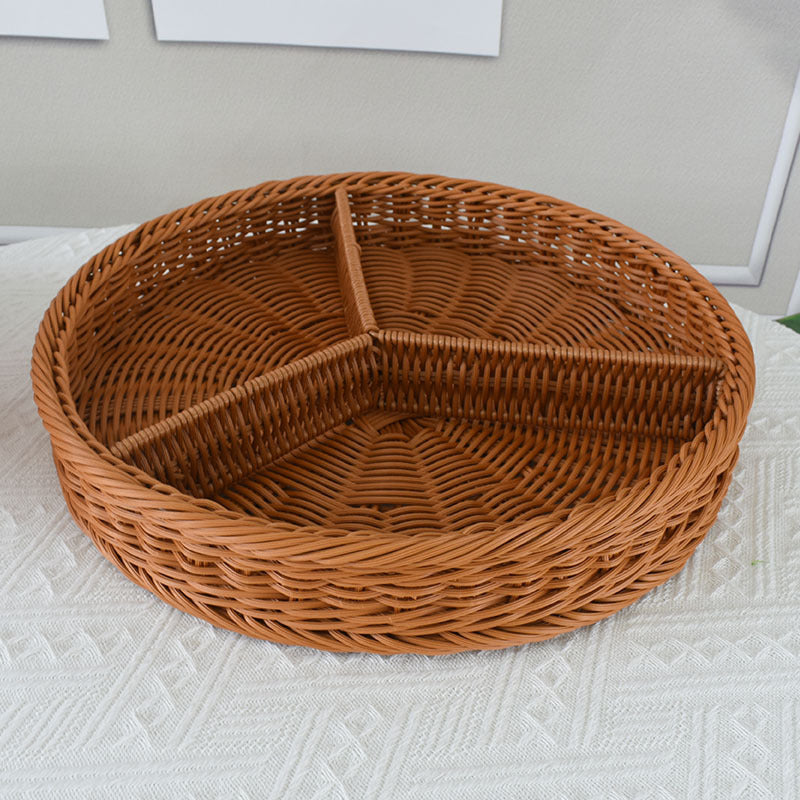 Artisan Woven Round Storage Tray