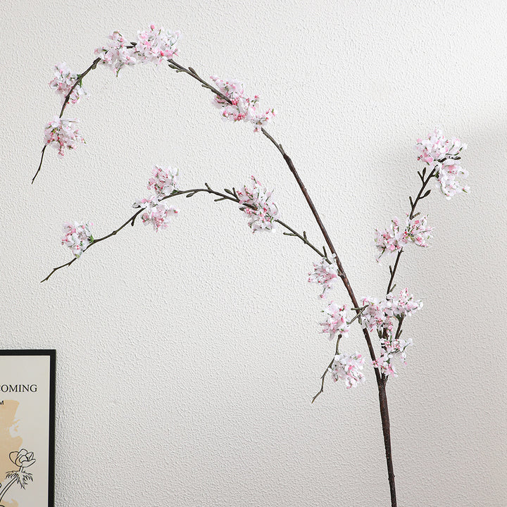 Artificial cherry blossom branch with lifelike details