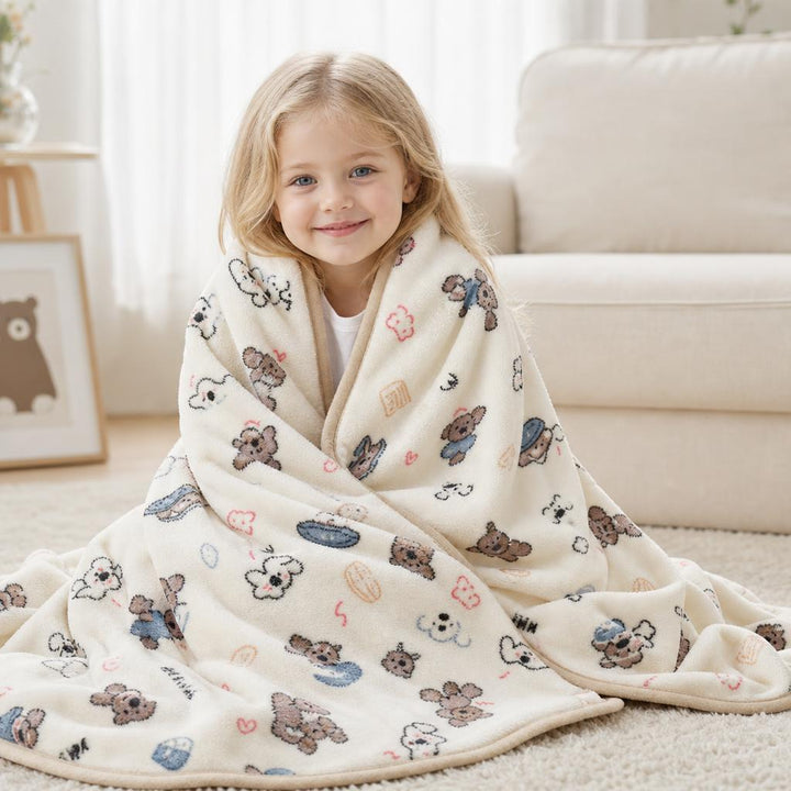 Cute Cartoon Print Pet Blanket
