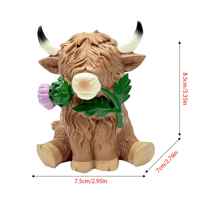 cute decorative horned cattle
