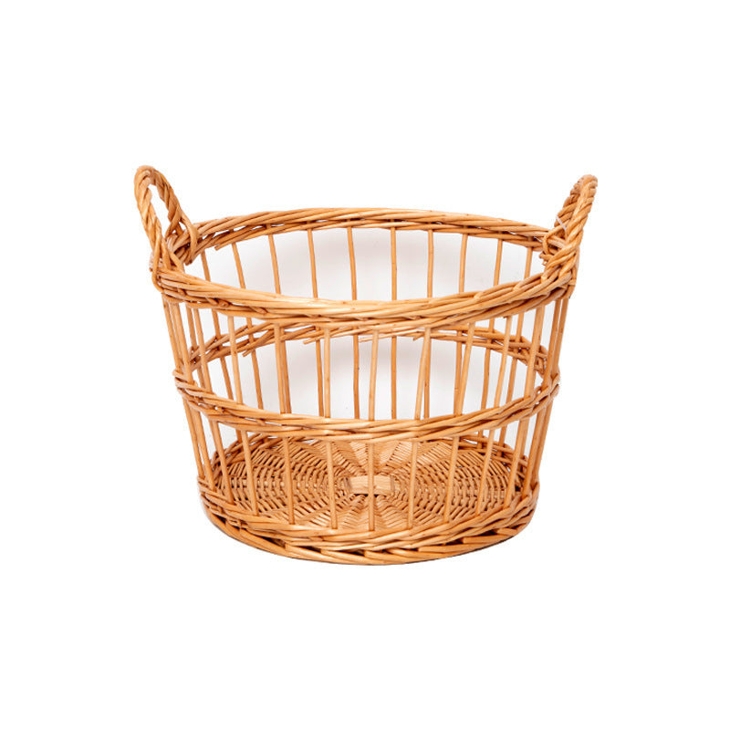 Handcrafted storage basket with weaving